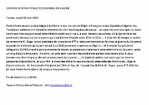 2022 08 30 TOULON JOURNEE INTERNATIONALE DES DISPARUS EN ALGERIE